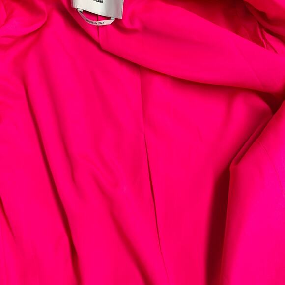 MSGM Size 2 Pink Wool Blend Peak Lapel Single Button Jacket Blazer - Picture 6 of 11